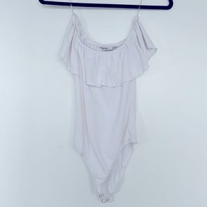 White Off the shoulder Bodysuit - size s